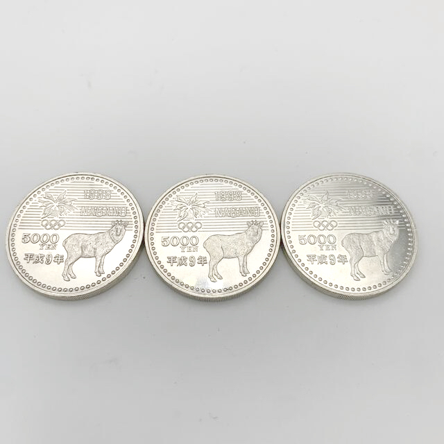 5,000円銀貨 2枚 記念硬貨 長野五輪