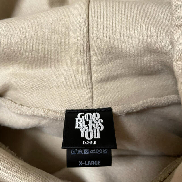 GOD BLESS YOU HOODIE BEIGE XL ベージュ+おまけ メンズのトップス(パーカー)の商品写真