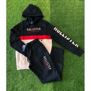 ホリスター(Hollister)の【新品】ホリスター セットアップ 上下 ロゴフーディー&ロゴスウェットパンツ(スウェット)