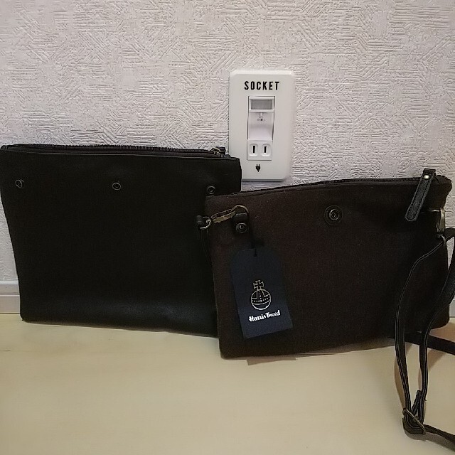 Harris Tweed(ハリスツイード)のタグ付き ハリスツイードショルダーバッグ レディースのバッグ(ショルダーバッグ)の商品写真