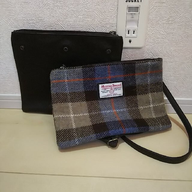 Harris Tweed(ハリスツイード)のタグ付き ハリスツイードショルダーバッグ レディースのバッグ(ショルダーバッグ)の商品写真