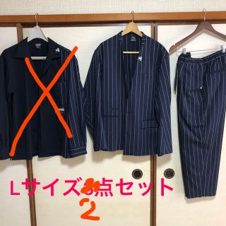 ジーユー(GU)のAAA様専用★GU ミハラヤスヒロ　ジャケット&パンツ　Lサイズ(ノーカラージャケット)