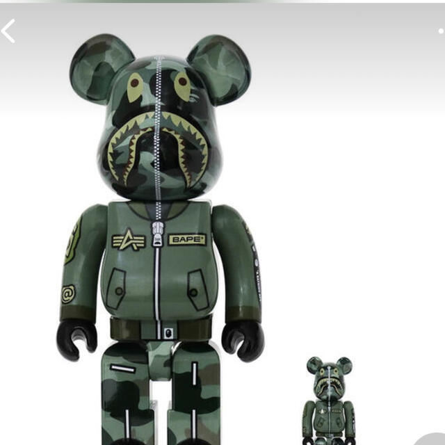 人気絶頂 BE@RBRICK ALPHA X BAPE - APE BATHING A 100% SET 400