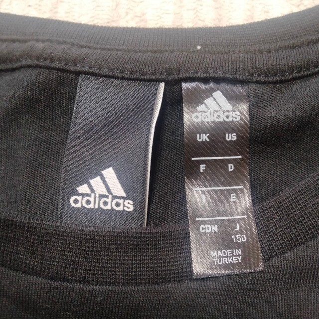 adidas(アディダス)のアディダス　Ｔシャツ　黒 キッズ/ベビー/マタニティのキッズ服男の子用(90cm~)(Tシャツ/カットソー)の商品写真