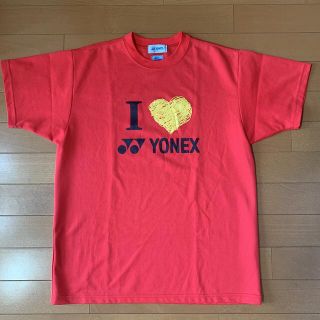 ヨネックス(YONEX)の【YONEX】ヨネックス速乾TシャツS中古美品/I♡YONEX，赤，テニス(ウェア)