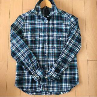 アズールバイマウジー(AZUL by moussy)のアズール グリーン系起毛シャツ Sサイズ(シャツ/ブラウス(長袖/七分))