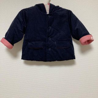 プチバトー(PETIT BATEAU)のプチバトー　コート　アウター　細コーデュロイ　とんがり帽子　小人(ジャケット/コート)