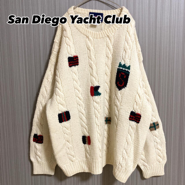 San Diego Yacht Club 柄ニット　刺繍ニット　　トヴィンテージ
