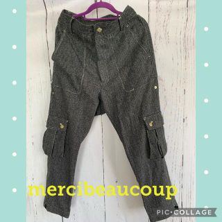 メルシーボークー(mercibeaucoup)のmercibeaucoup メルシーボークーウール素材チェックサルエルパンツ(サルエルパンツ)