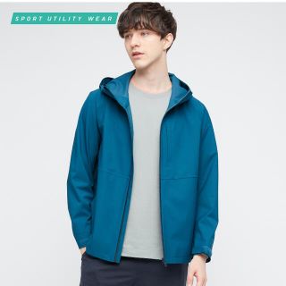 UNIQLO ブロックテックパーカー ジャケット ジャンパー ブルー M