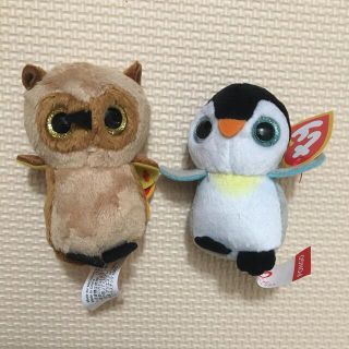 マクドナルド(マクドナルド)のハッピーセット ty ぬいぐるみ ペンギン ミミズク(ぬいぐるみ/人形)