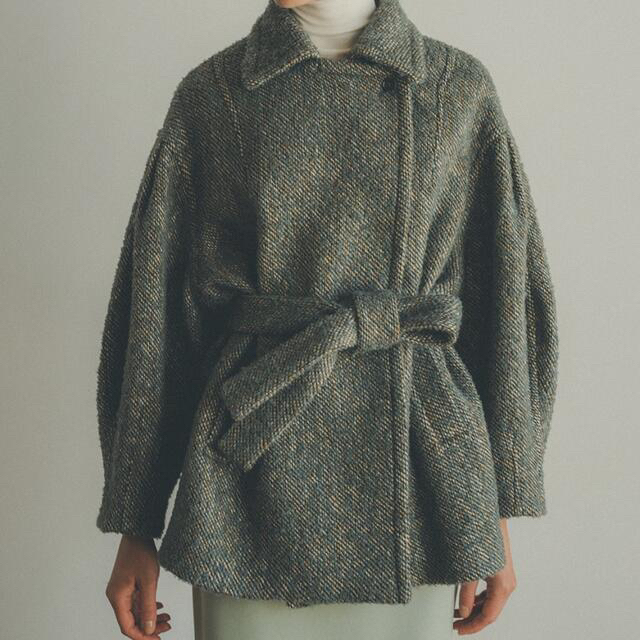 STUDIOUS(ステュディオス)の完売品クラネCLANEMIXLOOPTWEED BOX COAT 2021A/W レディースのジャケット/アウター(ブルゾン)の商品写真