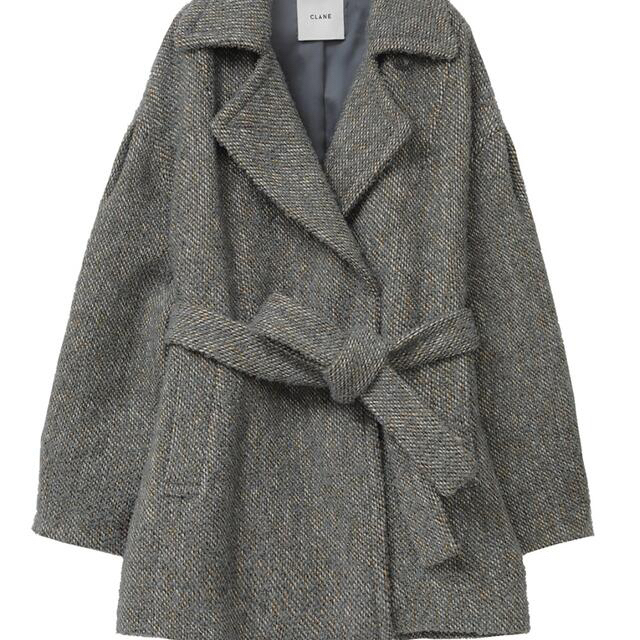 STUDIOUS(ステュディオス)の完売品クラネCLANEMIXLOOPTWEED BOX COAT 2021A/W レディースのジャケット/アウター(ブルゾン)の商品写真