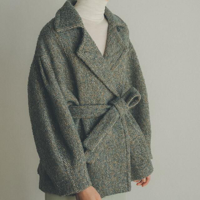 STUDIOUS(ステュディオス)の完売品クラネCLANEMIXLOOPTWEED BOX COAT 2021A/W レディースのジャケット/アウター(ブルゾン)の商品写真