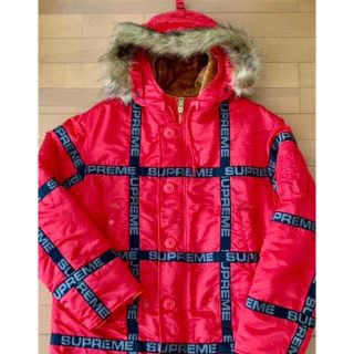 シュプリーム(Supreme)のsupreme Logo Tape N-3B Parka シュプリーム  ダウン(ダウンジャケット)