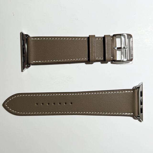 Hermes(エルメス)の【超希少エトゥープ】Apple Watch HERMES レザーストラップ メンズの時計(レザーベルト)の商品写真