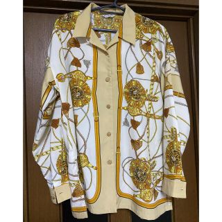 ヴェルサーチ(VERSACE)の古着 柄シャツ ヨーロピアン 美品 ポリエステル(シャツ)