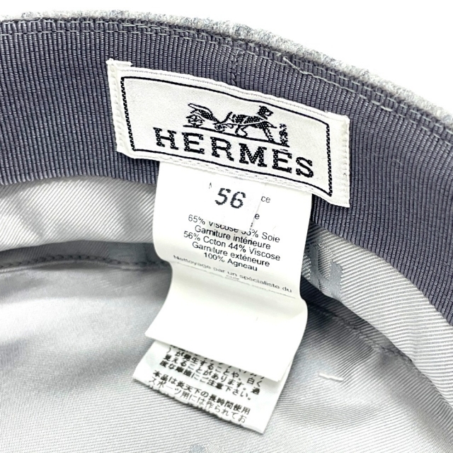 Hermes(エルメス)のエルメス セリエ キャスケット帽 帽子 グレー レディースの帽子(その他)の商品写真