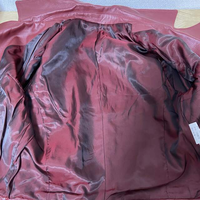 TADASHI SHOJI(タダシショウジ)の新品 9～11号 本革 レザーコート WL1845MN レディースのジャケット/アウター(ライダースジャケット)の商品写真