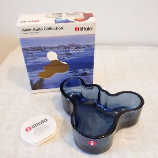 イッタラ(iittala)の新品 イッタラ アアルト ブルーベリーブルー 98mm(置物)