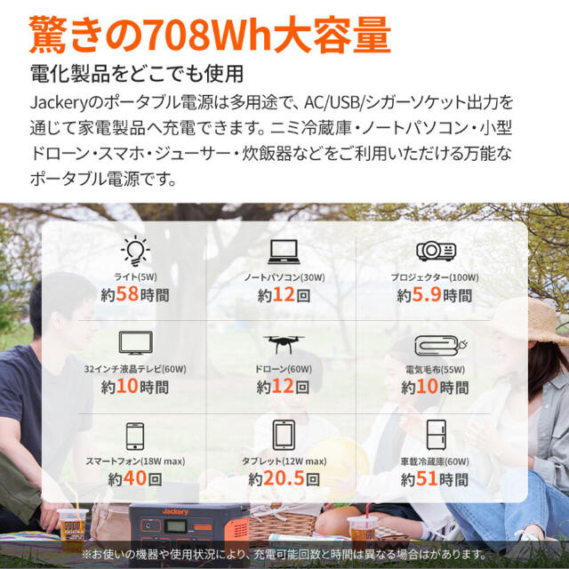 純正ショッピング Jackeryポータブル電源 708 × 2台 防災関連グッズ