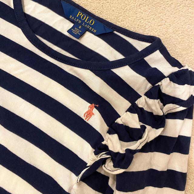 POLO RALPH LAUREN(ポロラルフローレン)のポロ ラルフローレン　ボーダーカットソー キッズ/ベビー/マタニティのキッズ服女の子用(90cm~)(Tシャツ/カットソー)の商品写真