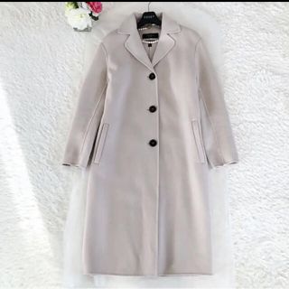 マックスマーラ(Max Mara)の【マックスマーラ】クチートアマーノ 一枚仕立てコート ピンクベージュ(ロングコート)