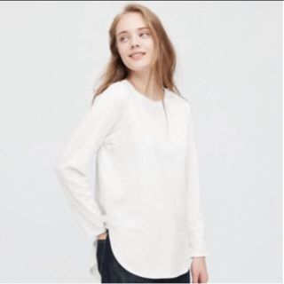 ユニクロ(UNIQLO)の専用　L ユニクロ UNIQLO コットンロングシャツテールT(Tシャツ(長袖/七分))