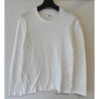 ユニクロ(UNIQLO)のUNIQLO ソフトタッチクルーネックT 白　SX ロンT(Tシャツ/カットソー(七分/長袖))