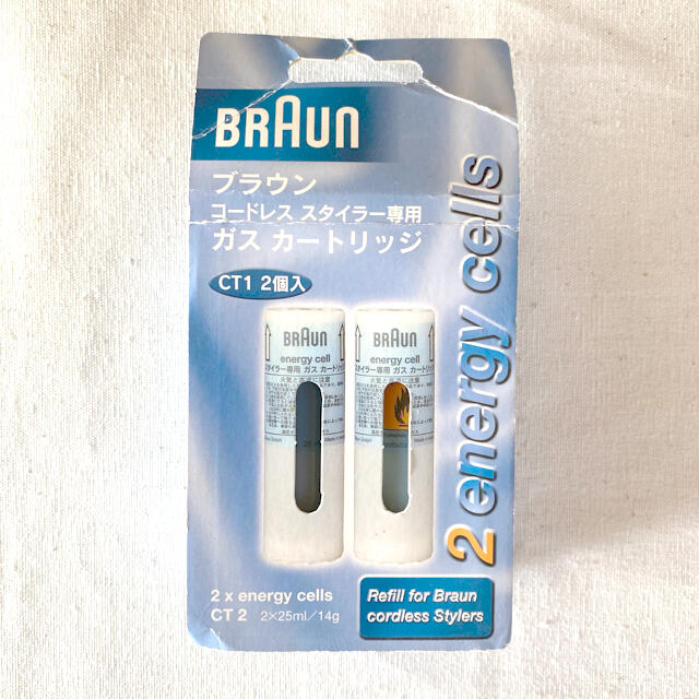 BRAUN(ブラウン)のブラウン　コードレスヘアアイロン　ガスカートリッジ　スタイラー専用　CT2 スマホ/家電/カメラの美容/健康(ヘアアイロン)の商品写真