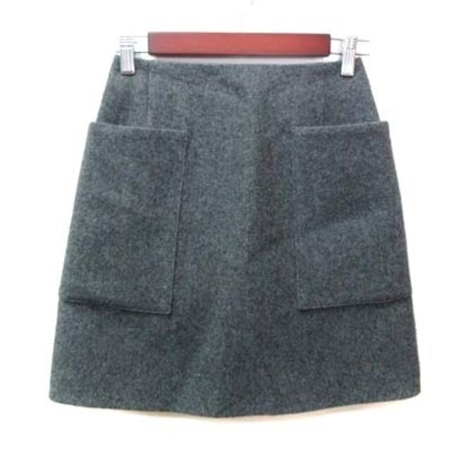 IENA(イエナ)のイエナ IENA 台形スカート ミニ ウール 34 グレー /YI レディースのスカート(ミニスカート)の商品写真