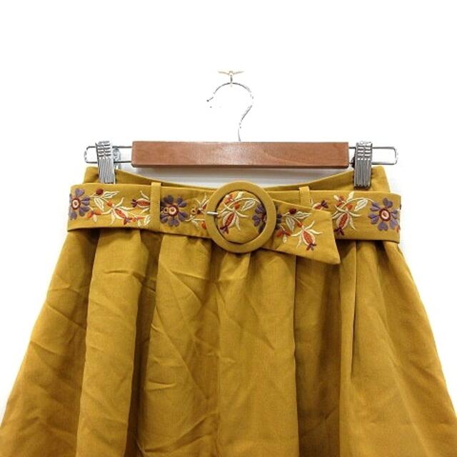 Lily Brown(リリーブラウン)のリリーブラウン Lily Brown フレアスカート ミニ 0 黄色 イエロー レディースのスカート(ミニスカート)の商品写真