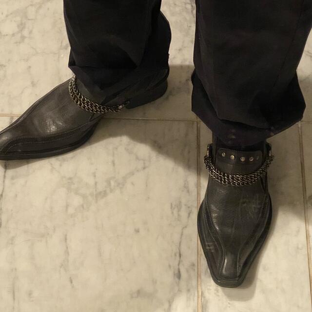 JOHN LAWRENCE SULLIVAN(ジョンローレンスサリバン)のRed cover ブーツ　革靴　ヒール　チェルシー　ウエスタン　チェーン メンズの靴/シューズ(ドレス/ビジネス)の商品写真