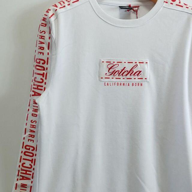 GOTCHA(ガッチャ)の長袖　ロンT　ガッチャ　白　XL　ビッグサイズ　メンズ　ブランドロゴ　ロゴT メンズのトップス(Tシャツ/カットソー(七分/長袖))の商品写真