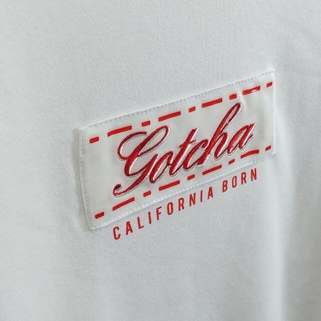 GOTCHA(ガッチャ)の長袖　ロンT　ガッチャ　白　XL　ビッグサイズ　メンズ　ブランドロゴ　ロゴT メンズのトップス(Tシャツ/カットソー(七分/長袖))の商品写真