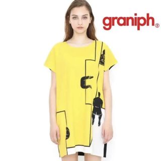 グラニフ(Graniph)のグラニフ　デスク (福田繁雄) コラボラウンドネックワンピース(Tシャツ(半袖/袖なし))