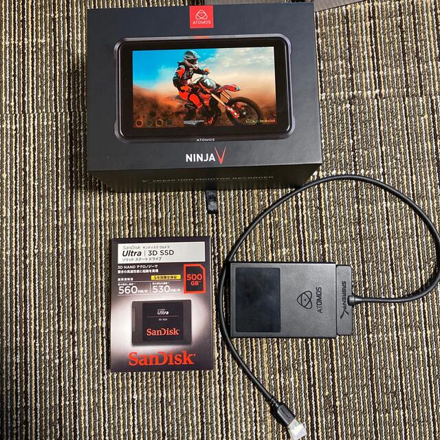 ATOMOS NINJA V アトモス　ニンジャ　500GB SSD付きテレビ/映像機器