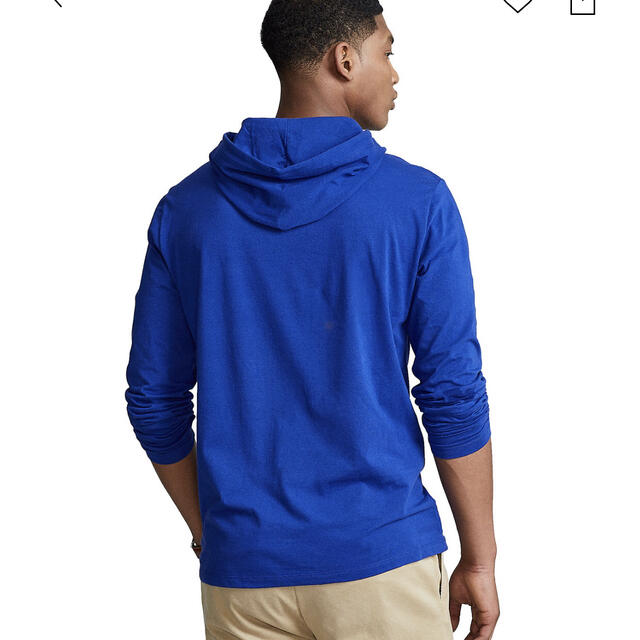 POLO RALPH LAUREN(ポロラルフローレン)のラルフローレン メンズポロベアフーデットTシャツ ブルー US/L メンズのトップス(Tシャツ/カットソー(七分/長袖))の商品写真