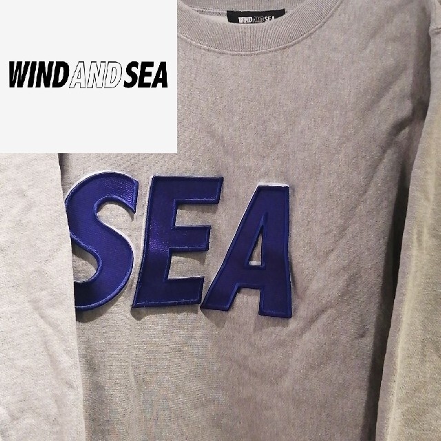 windand sea ウィンダンシー今期新作ロゴTシャツL白ティファニーブルー