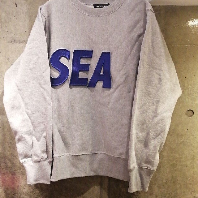 windand sea ウィンダンシー今期新作ロゴTシャツL白ティファニーブルー