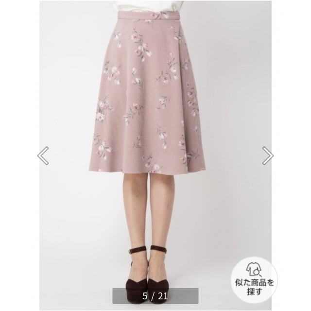 BE RADIANCE(ビーラディエンス)のSビーラディエンス☆花柄フレアスカート☆ピンク レディースのスカート(ひざ丈スカート)の商品写真