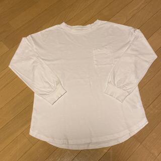 ジーユー(GU)のロンT 長袖　ロングTシャツ　白　GU(Tシャツ(長袖/七分))