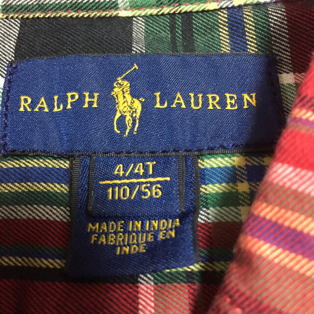 Ralph Lauren(ラルフローレン)のRalph Lauren チェックシャツ 赤 キッズ/ベビー/マタニティのキッズ服男の子用(90cm~)(ブラウス)の商品写真