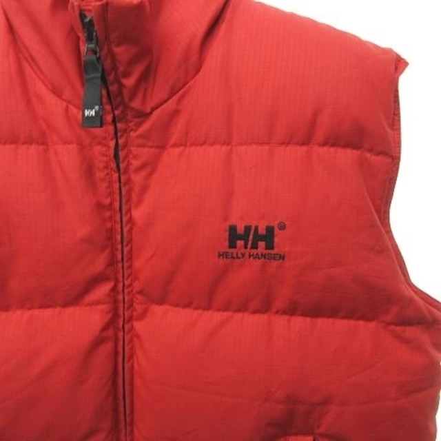 HELLY HANSEN(ヘリーハンセン)のヘリーハンセン ダウンベスト ジャケット ロゴ ジップアップ 赤 S メンズのジャケット/アウター(ダウンベスト)の商品写真