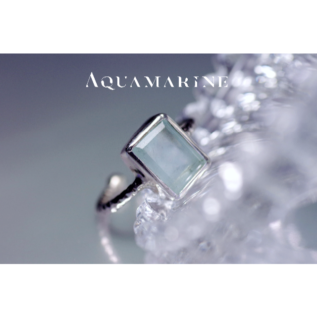 New『アクアマリン』の世界でひとつの天然石リングsilver925 +ロジウム リング(指輪) 【国内正規品】