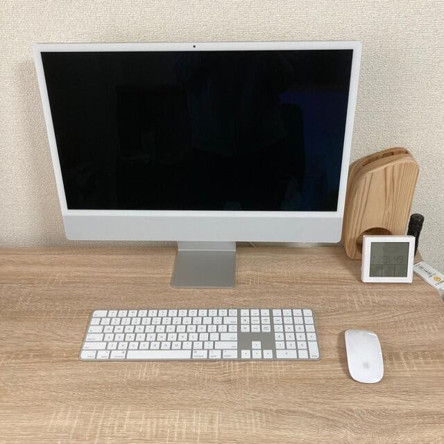 M1 iMac シルバー RAM16GB SSD256GB テンキーつきUS