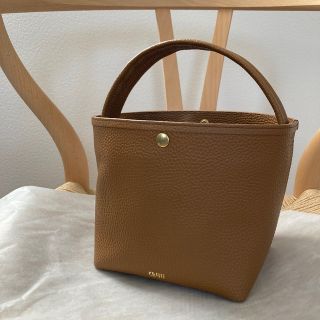 chiiiibag レザーバスケット　キャメル　新品未使用⭐︎お値下げしました！(ハンドバッグ)