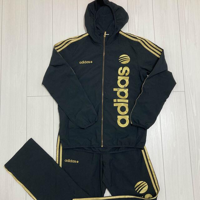 adidas ジャージ size L ブラック×ゴールド