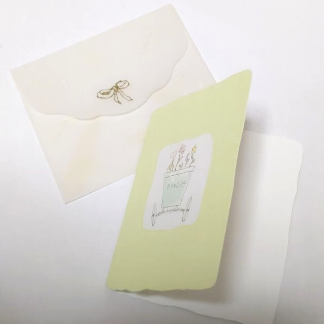 5種 メッセージカード  シールおまけ ハンドメイドの文具/ステーショナリー(カード/レター/ラッピング)の商品写真