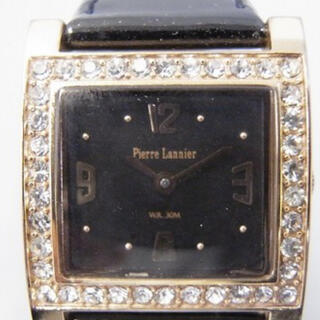 ピエールラニエ(Pierre Lannier)のピエール　ラニエ　レディース　クォーツ腕時計　ブラック(腕時計)